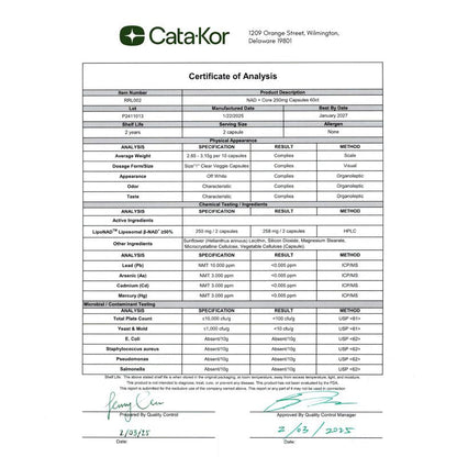 Cata-Kor | NAD+ Booster Supplement